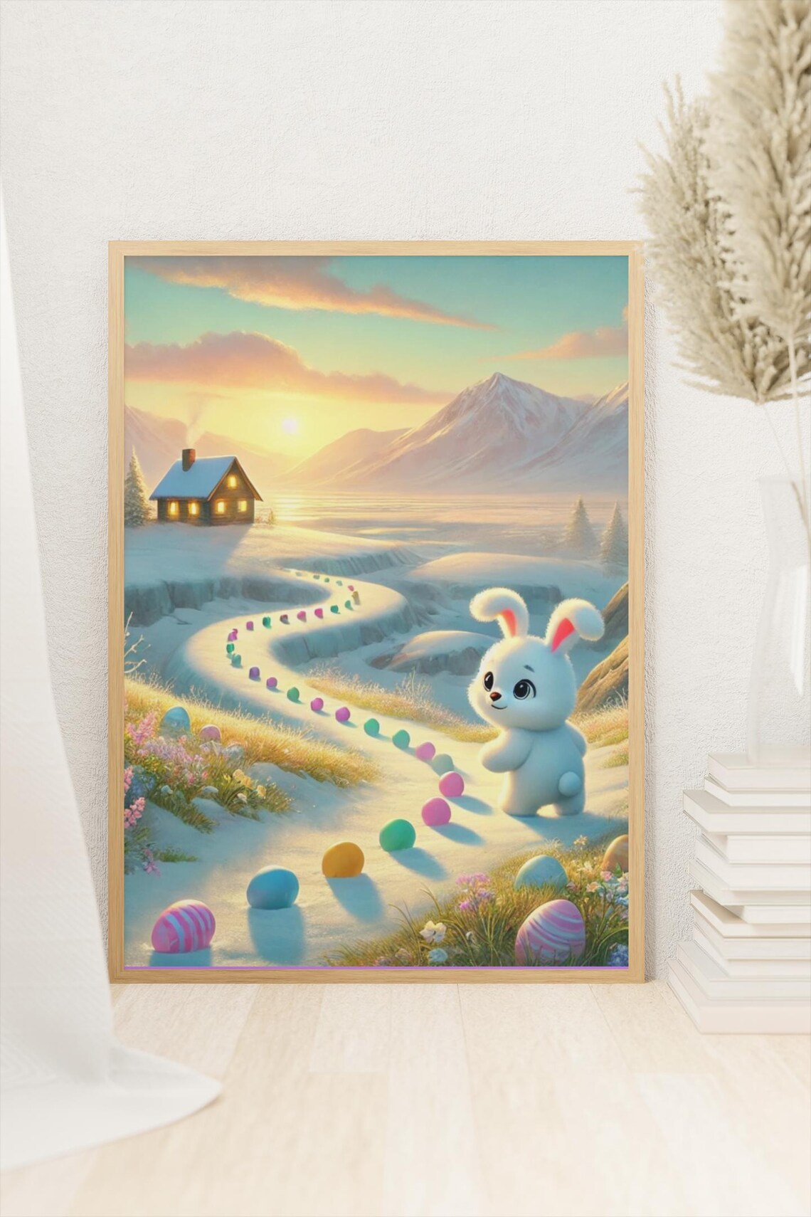 Easter Bunny Trail Art, Cute Spring Egg Hunt - Image 4