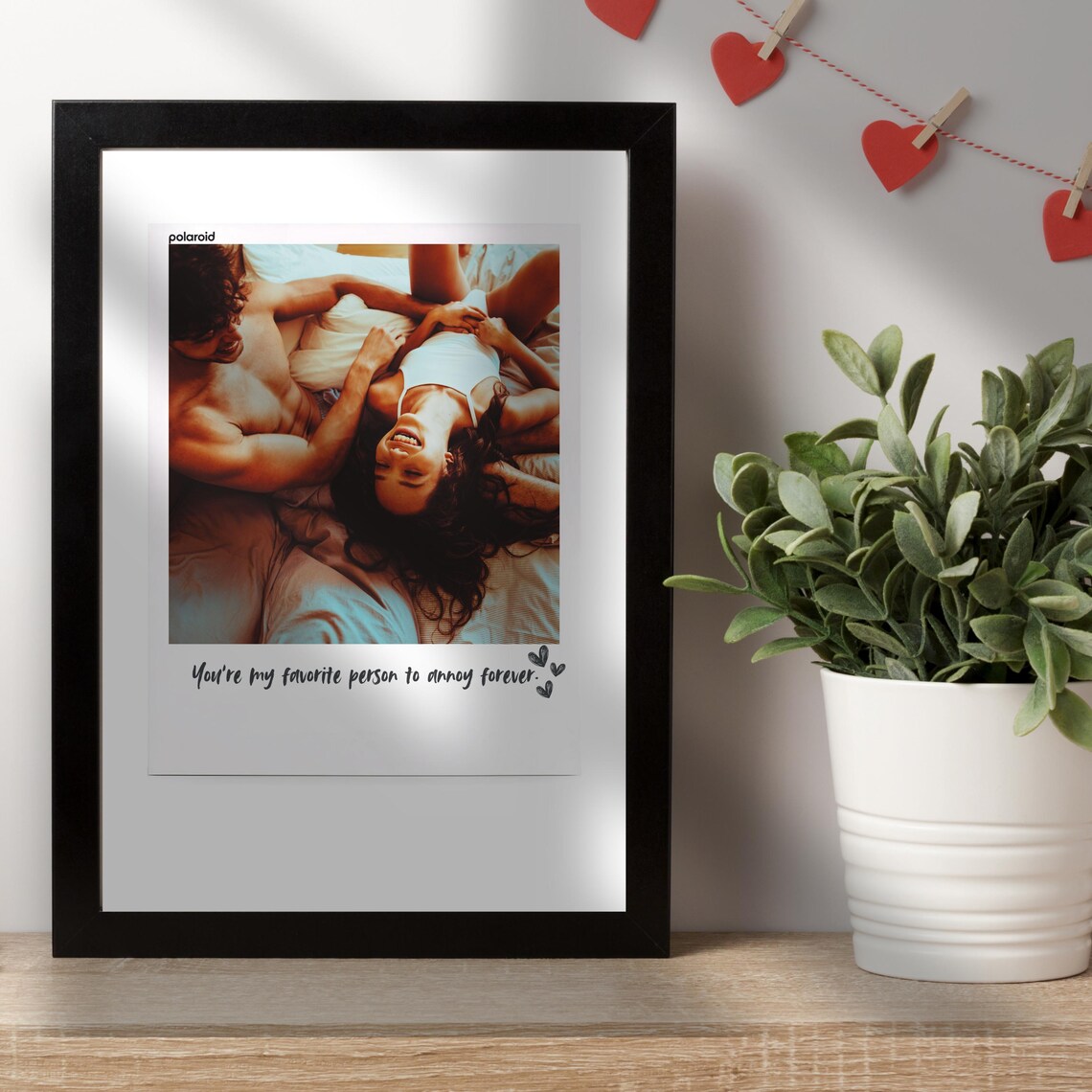 Personalized Polaroid Couple Photo With Romantic Quote Custom Gift Poster - Image 2