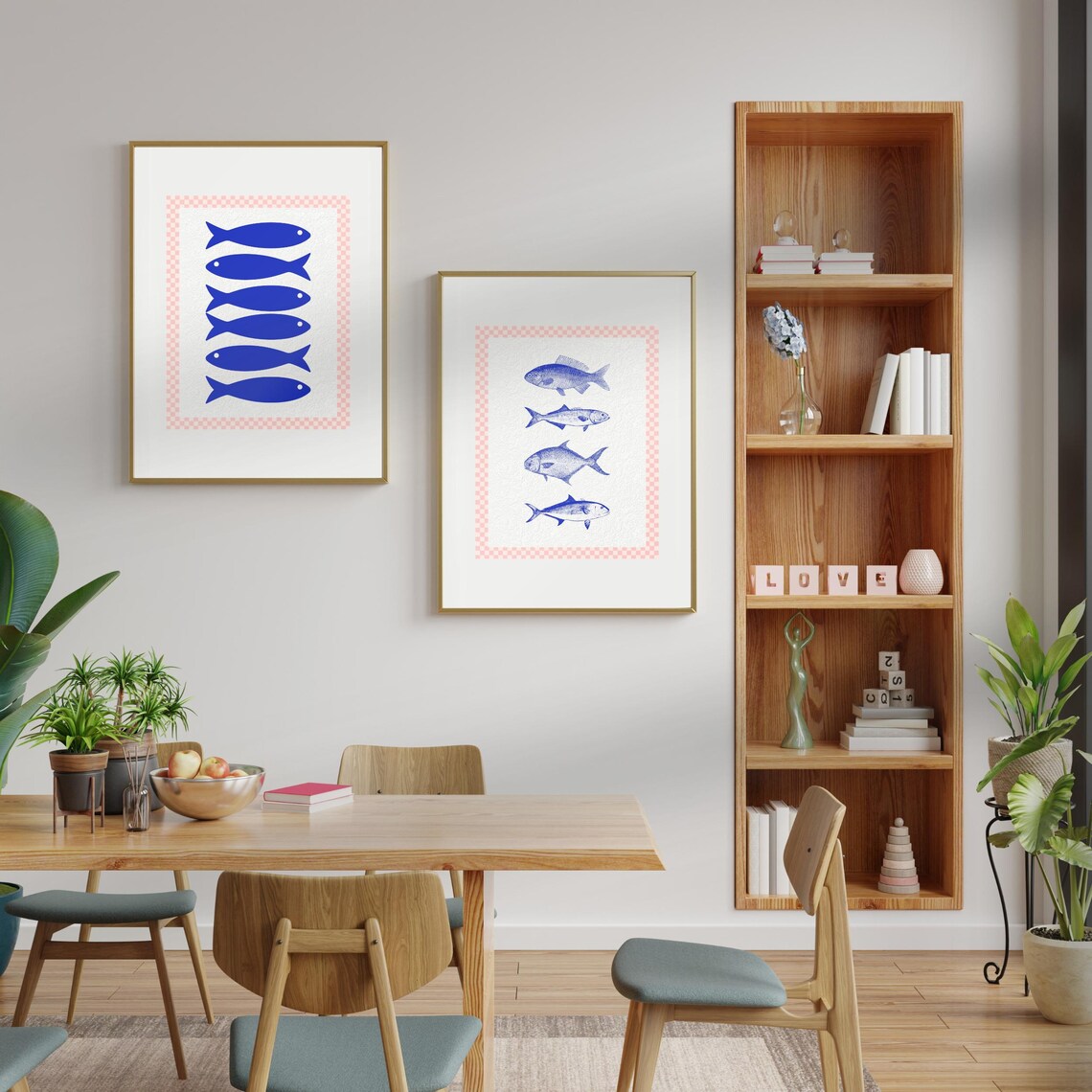 Retro Fish Illustration, Sardines Kitchen Art - Image 3