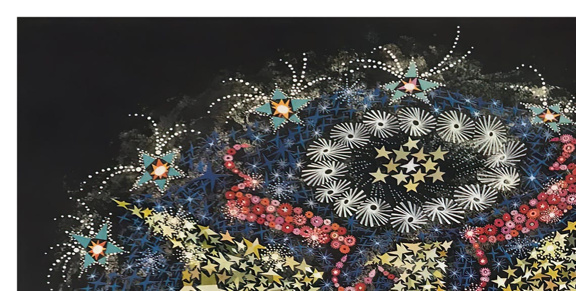 Washington Fly TWA Jets Capitol Fireworks Vintage Travel Poster - Image 2