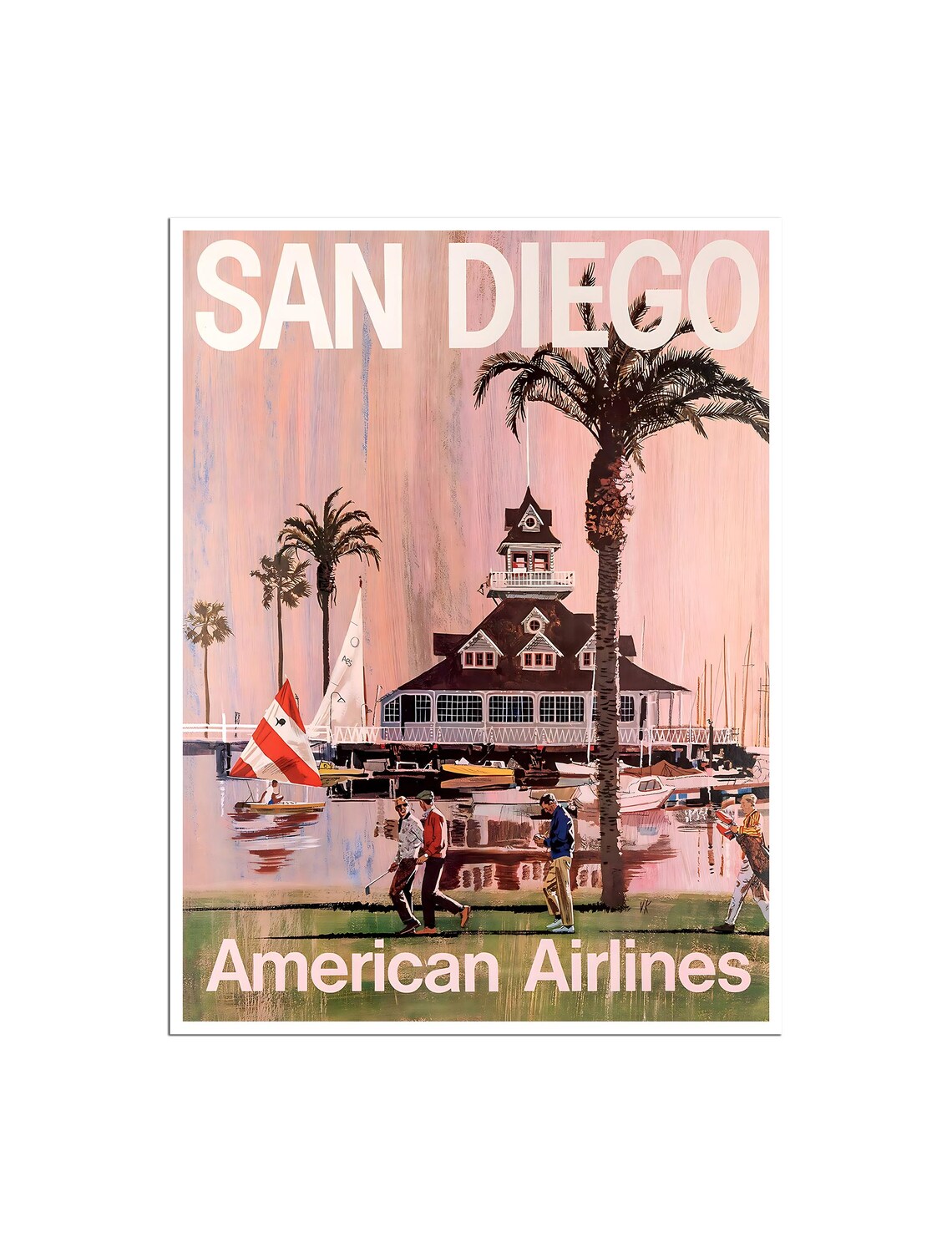 San Diego Travel Poster, California Wall Art Print