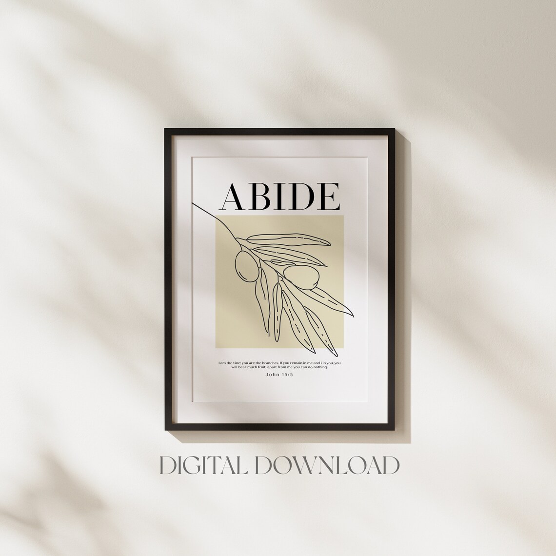 Abide If You Remain In Me John 15:5 Art Print - Image 2