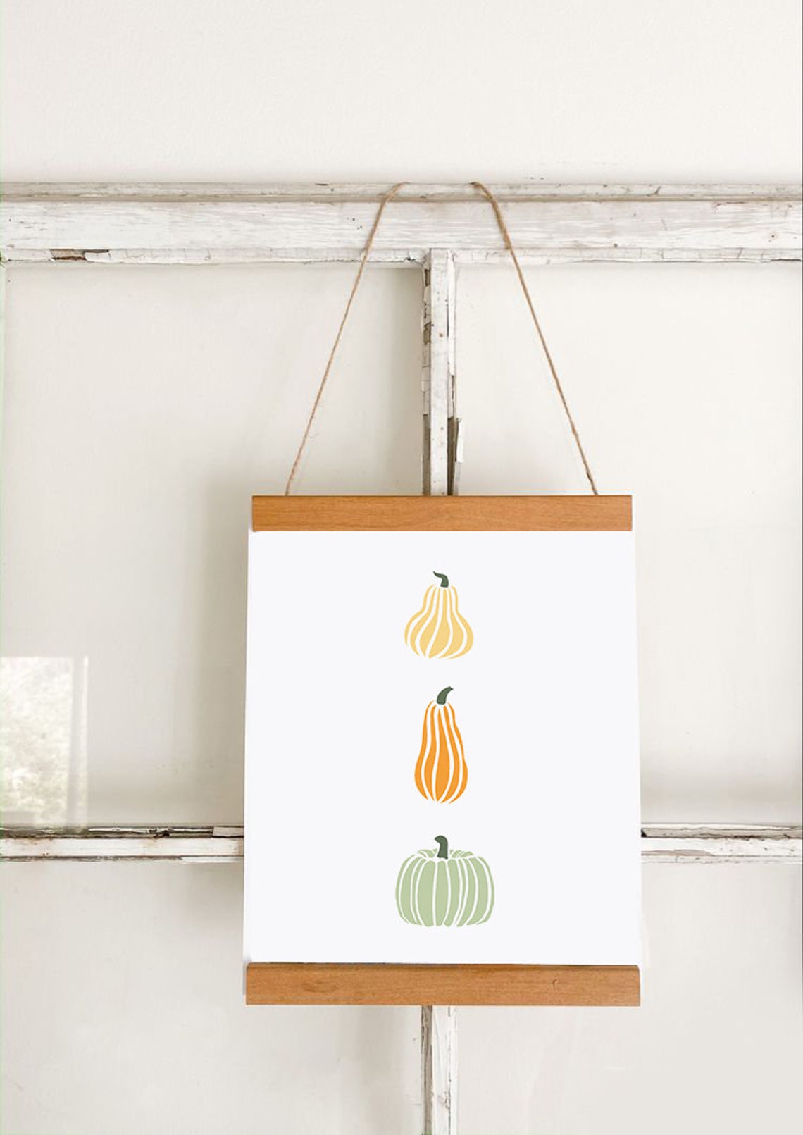 Stacked Pumpkins Minimalist Autumn Fall Harvest Decor Poster - Image 3