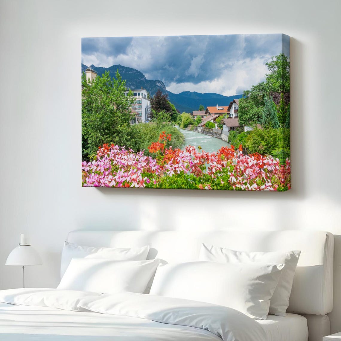 Garmisch Partenkirchen Alpine River Town Bavaria Germany Wall Art