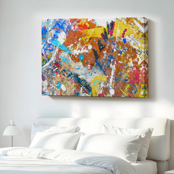 Abstract Oil Painting Look Decorative Canvas Wall Art Modern Decor Housewarming Gifts