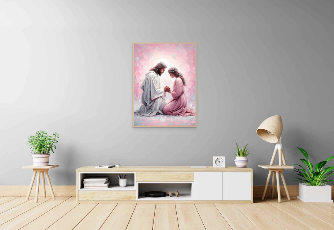 Healing Prayers Christian Art Jesus Praying With Woman Jesus And Girl Lds Art Bible Verse Wall Art Picture Of Jesus Christian Prints - Image 6