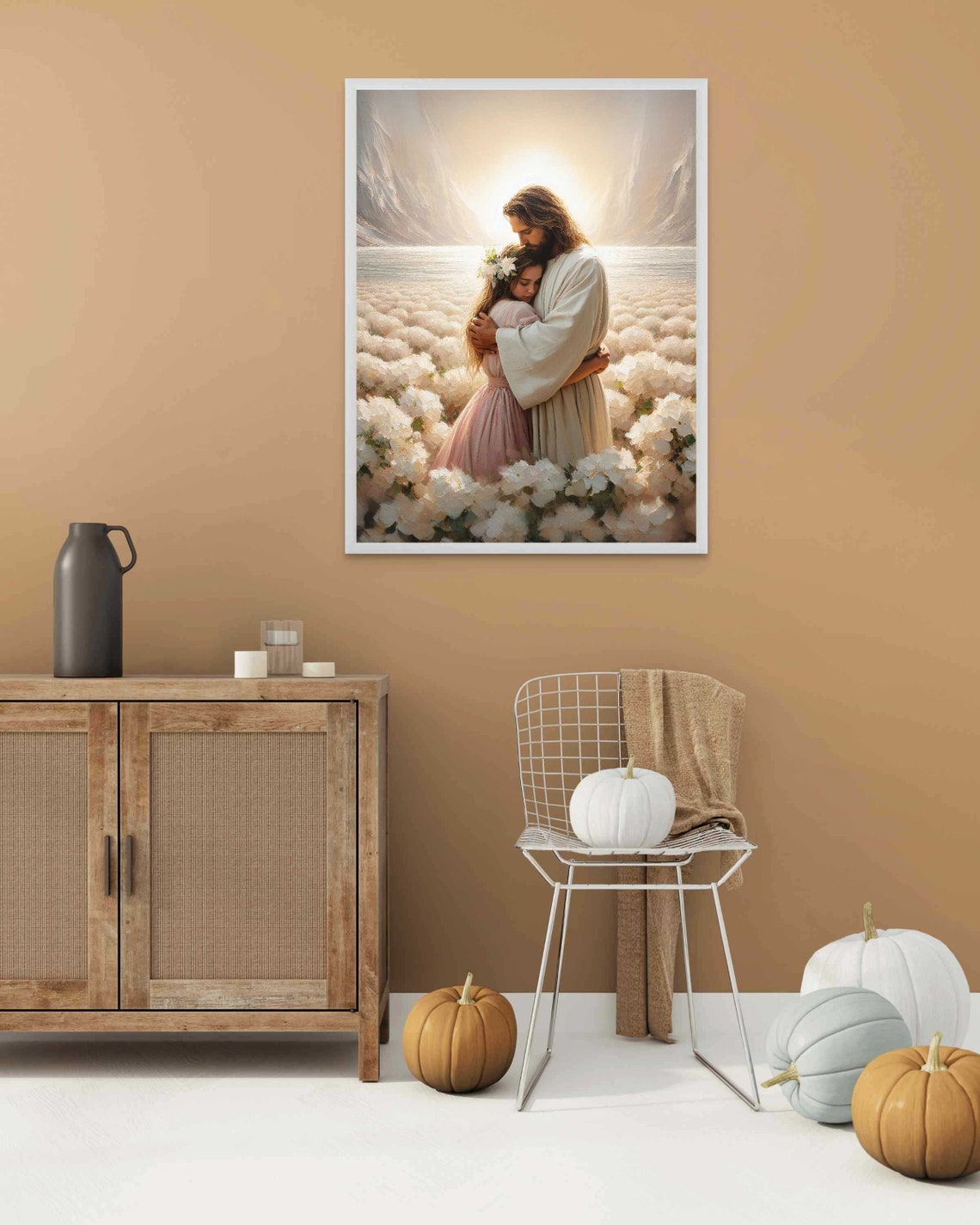 Embracing Faith Christian Art Jesus Hugs Girl Jesus Painting Lds Art Bible Wall Art Christian Women Prints Jesus