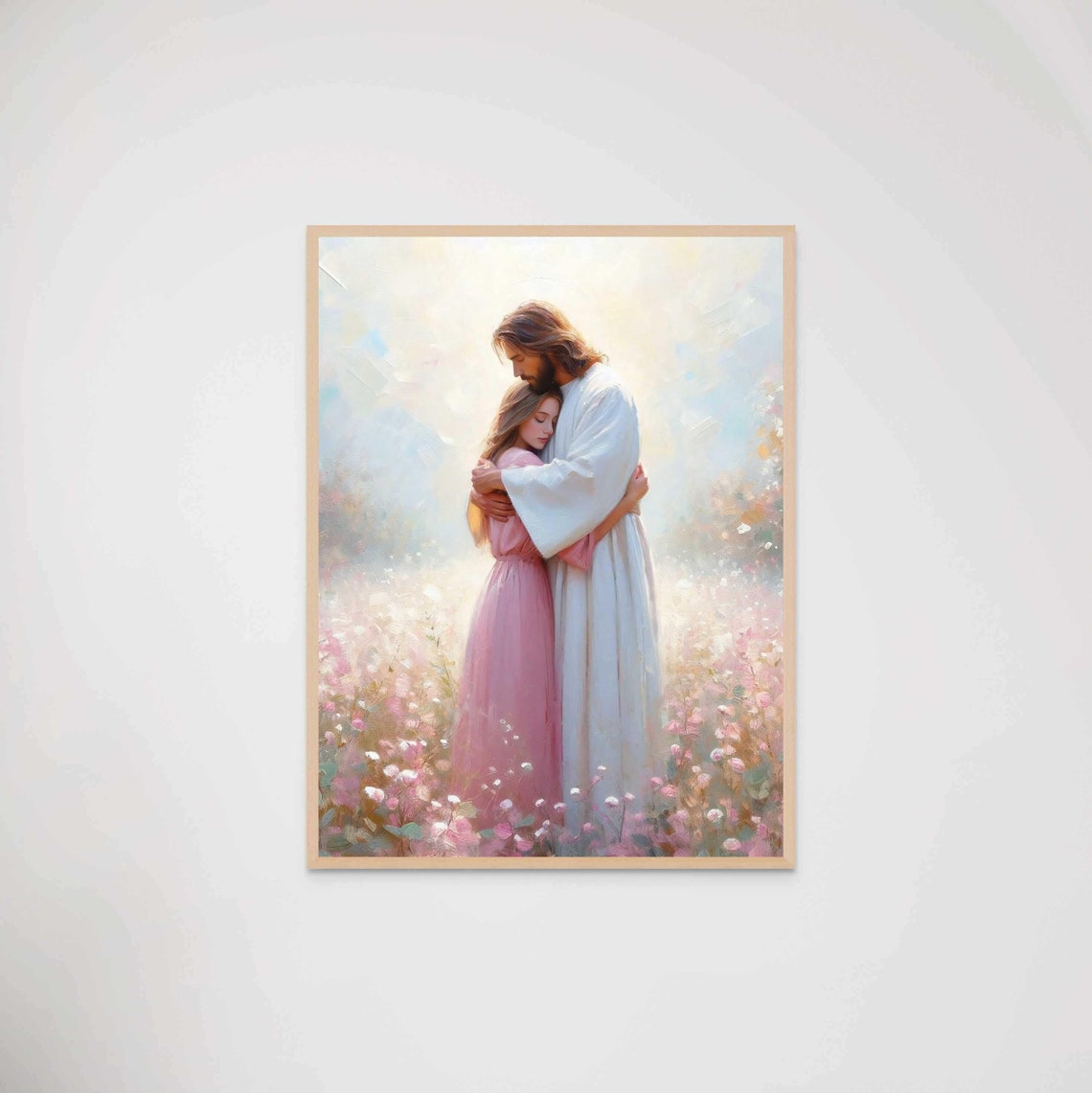 Loving Embrace Christian Art Jesus Hugging Woman Picture Of Jesus Lds Painting Bible Wall Art Jesus And Girl Art Christian Wall Art