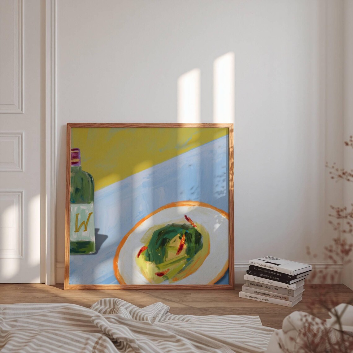 A Taste Of Italy Painterly Wine And Pasta Kitchen Art Poster