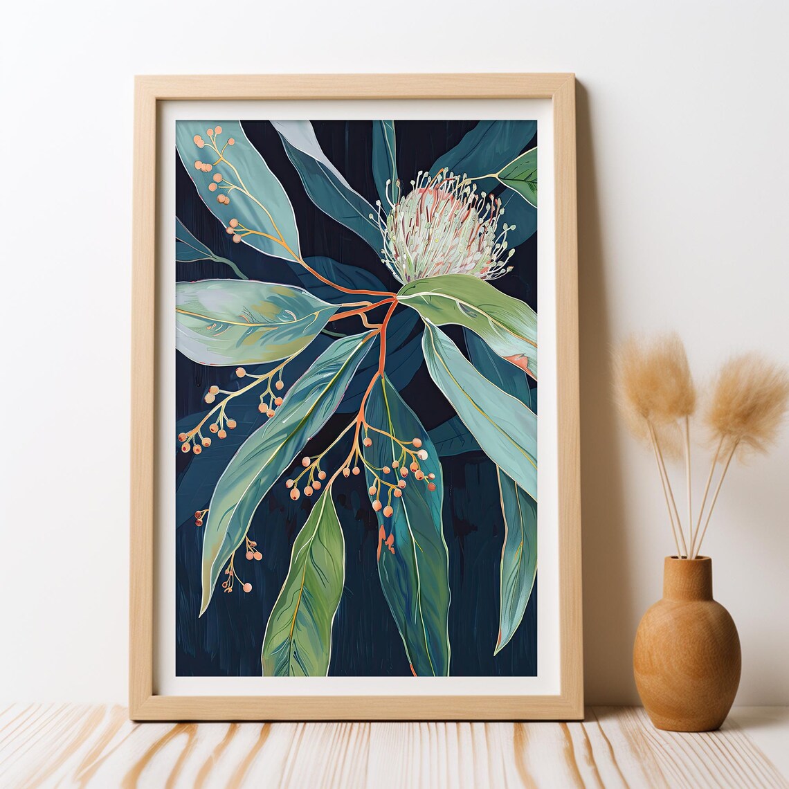 Australian Eucalyptus Elegance, Botanical Art Print