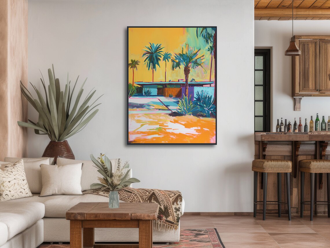 Palm Springs Mid-Century Architecture Art Print, Retro - Image 3