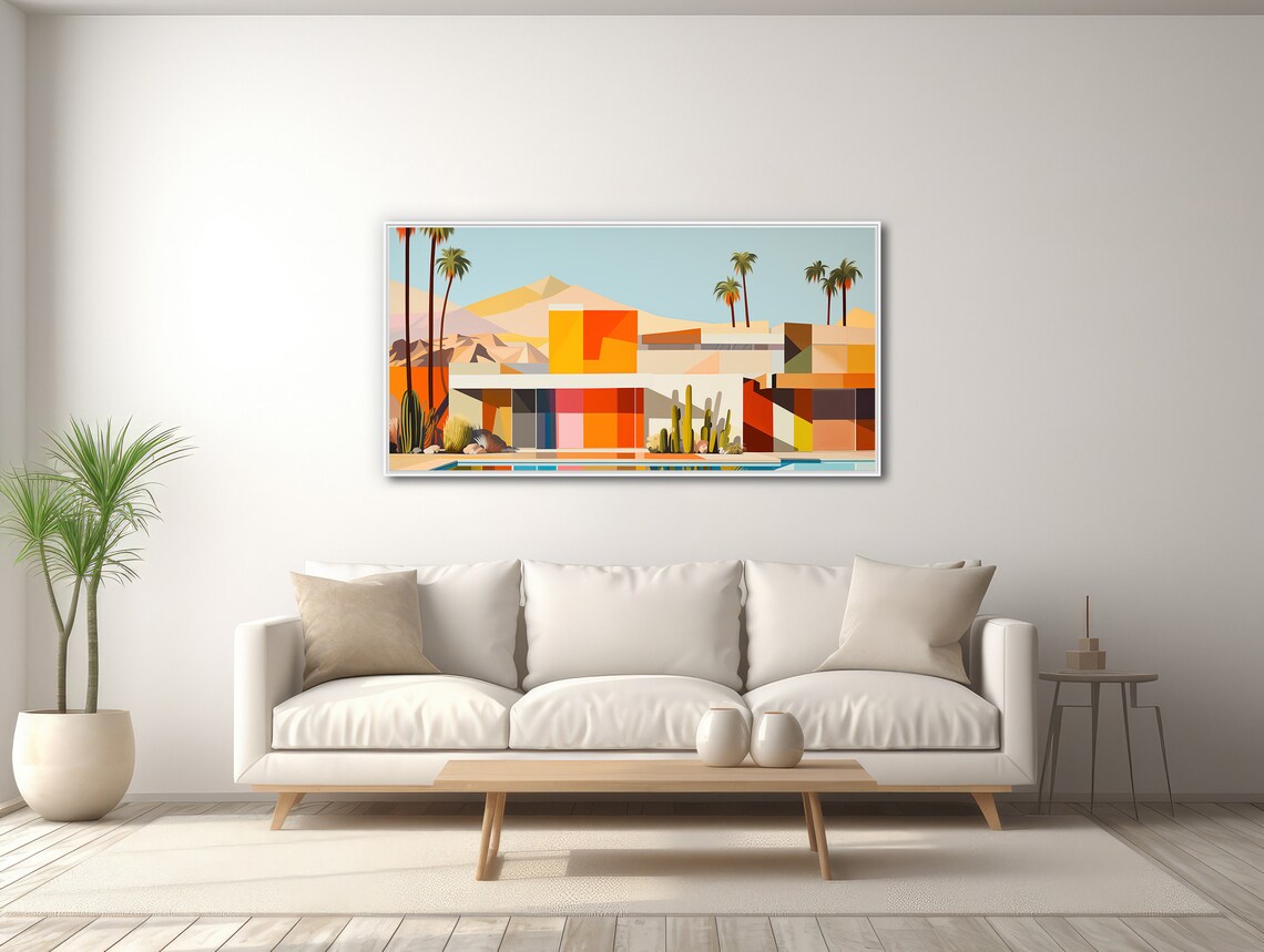 Palm Springs Mid-Century Architecture Geometric Art Print - Image 3