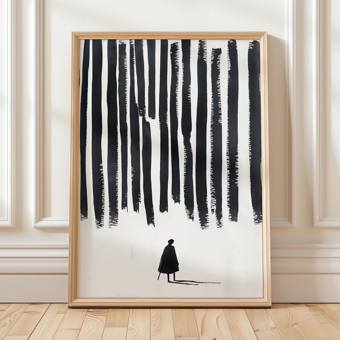 Minimalist Line Art, Abstract Female Silhouette