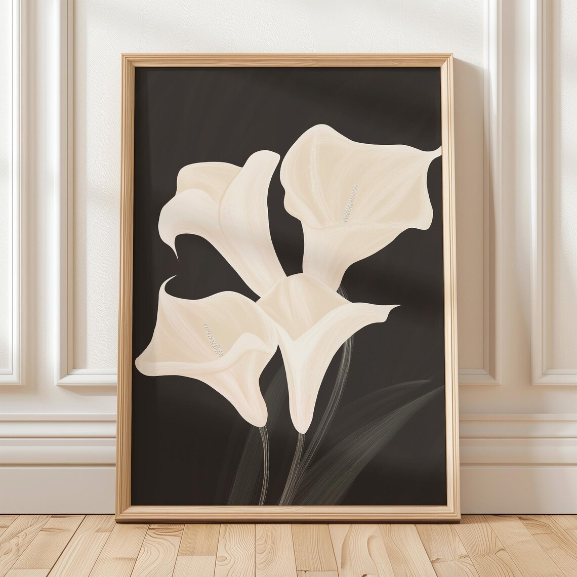 Calla Lily Minimalist Floral Poster, Boho Decor