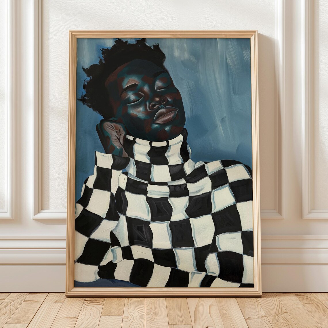 Abstract Portrait Of Man, Bold Minimalist Modern Art - Image 4