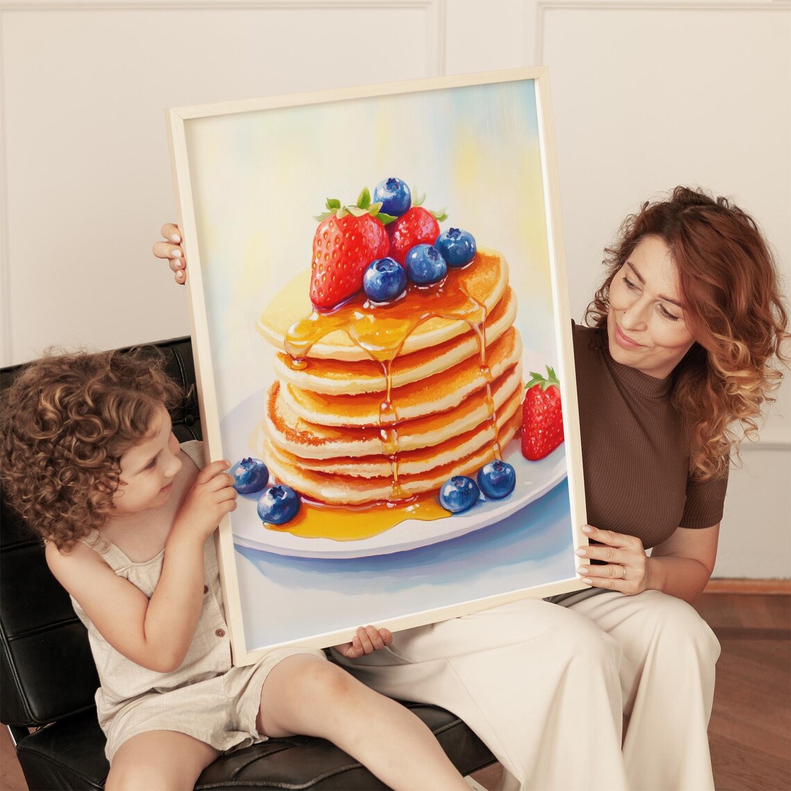 Pancake Art Print, Contemporary Dining Room Decor - Image 3