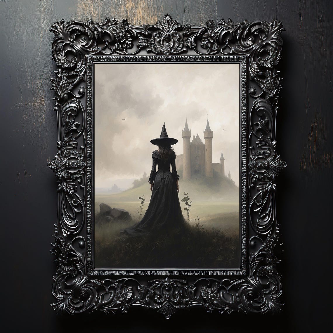 Dark Moody Halloween Witch Fine Art Print On Premium Paper