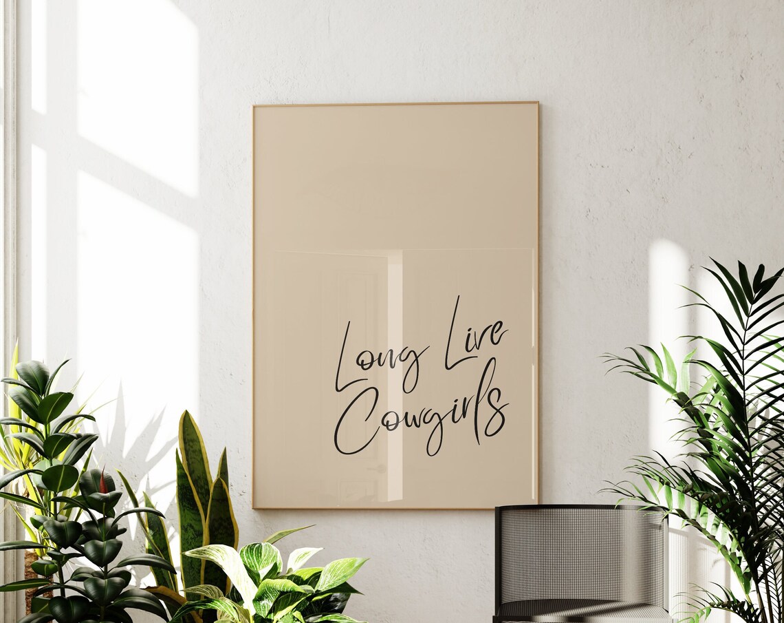 Long Live Cowgirls Retro Western Art Print