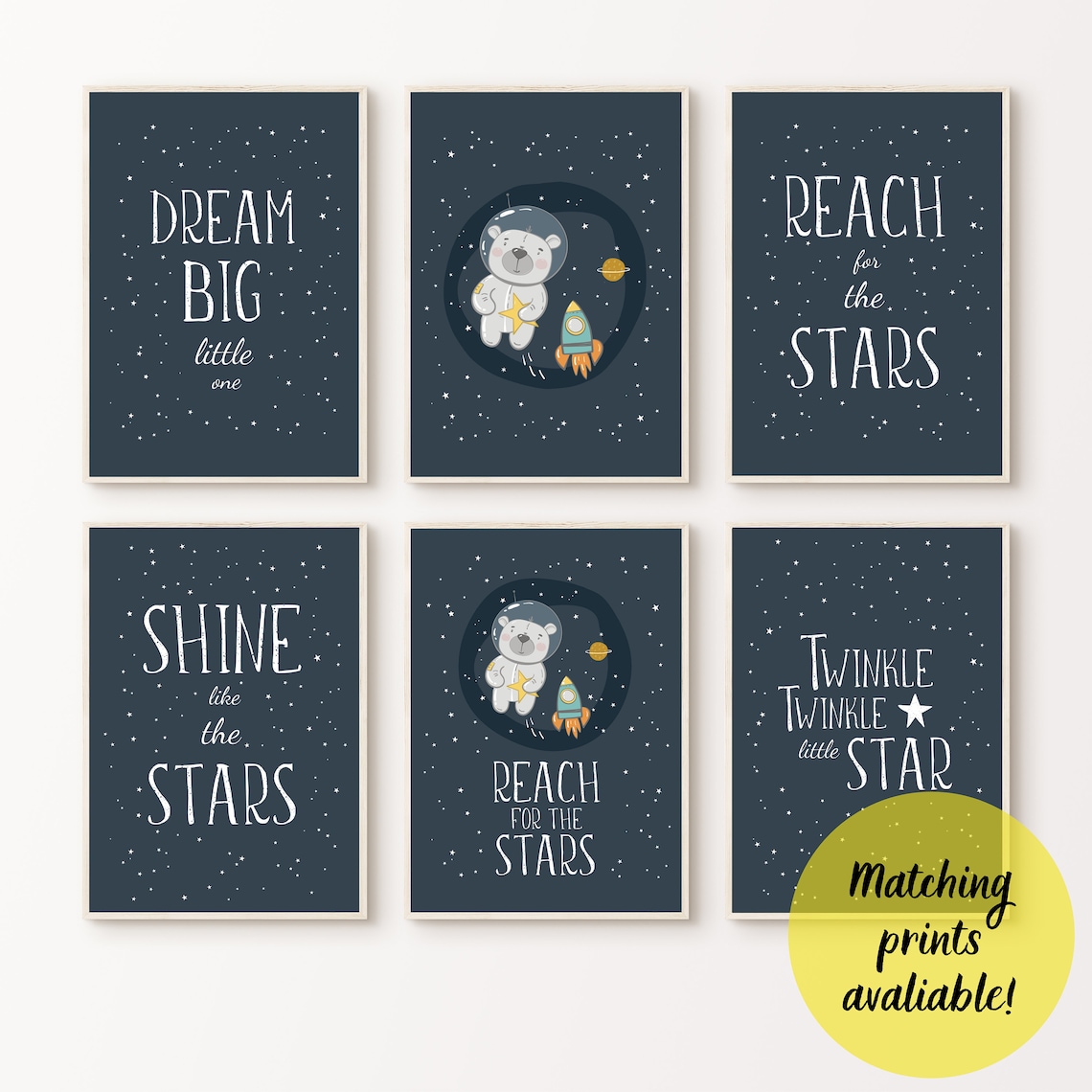 Space Nursery Art Print, Moon and Back Room Decor - Image 3