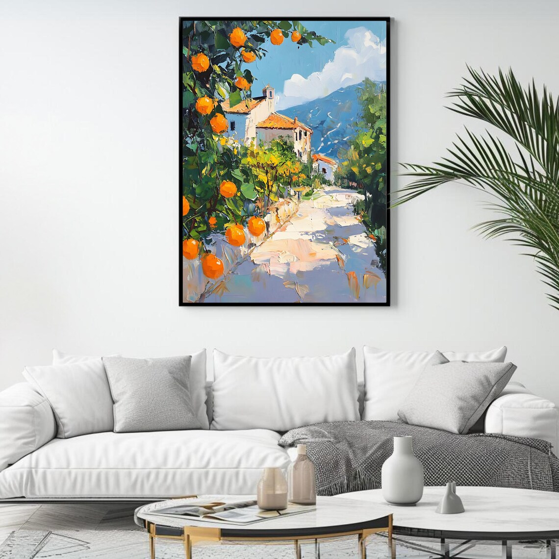 Mediterranean Landscape, Rustic Countryside Art Print - Image 4