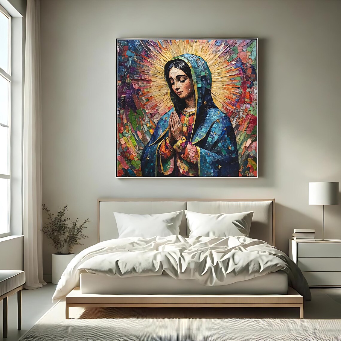 Our Lady Of Guadalupe Mosaic Art Print, Catholic - Image 2