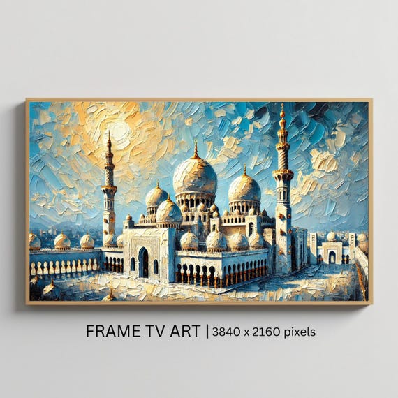 Frame Tv Art Quba Mosque Majestic Islamic Architecture Art For Frame Tv Religious Tv Art Art
