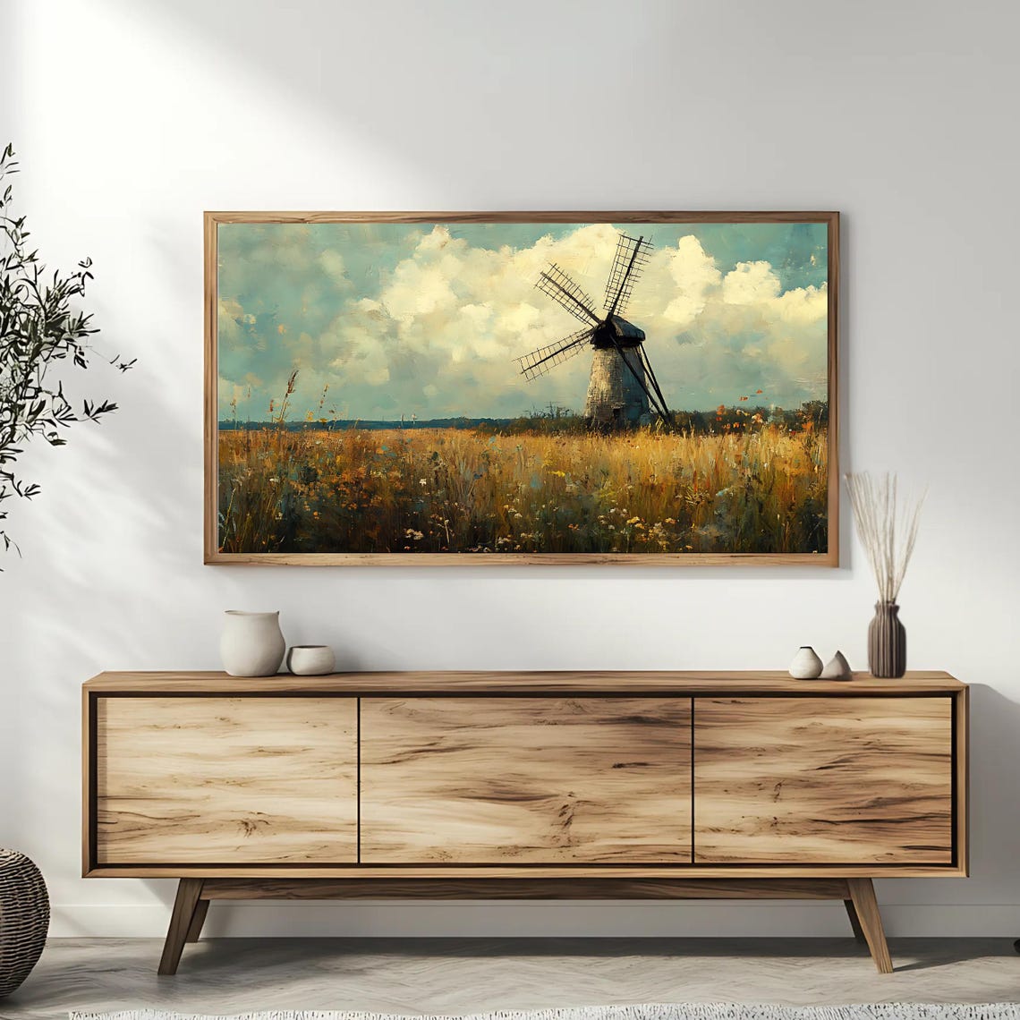 Vintage Windmill TV Art - Image 3