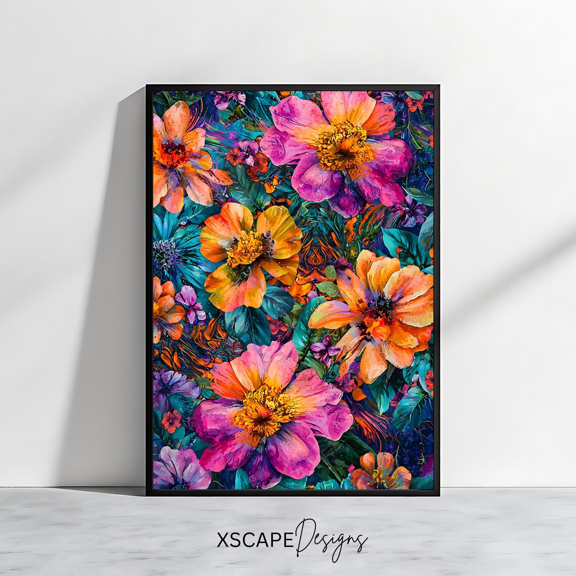 Bold Floral Abstract Botanical Wall Art Print