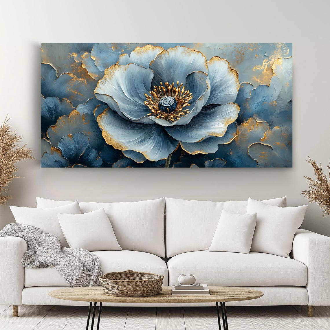 Blue Flower Botanical Floral Art Print - Image 4
