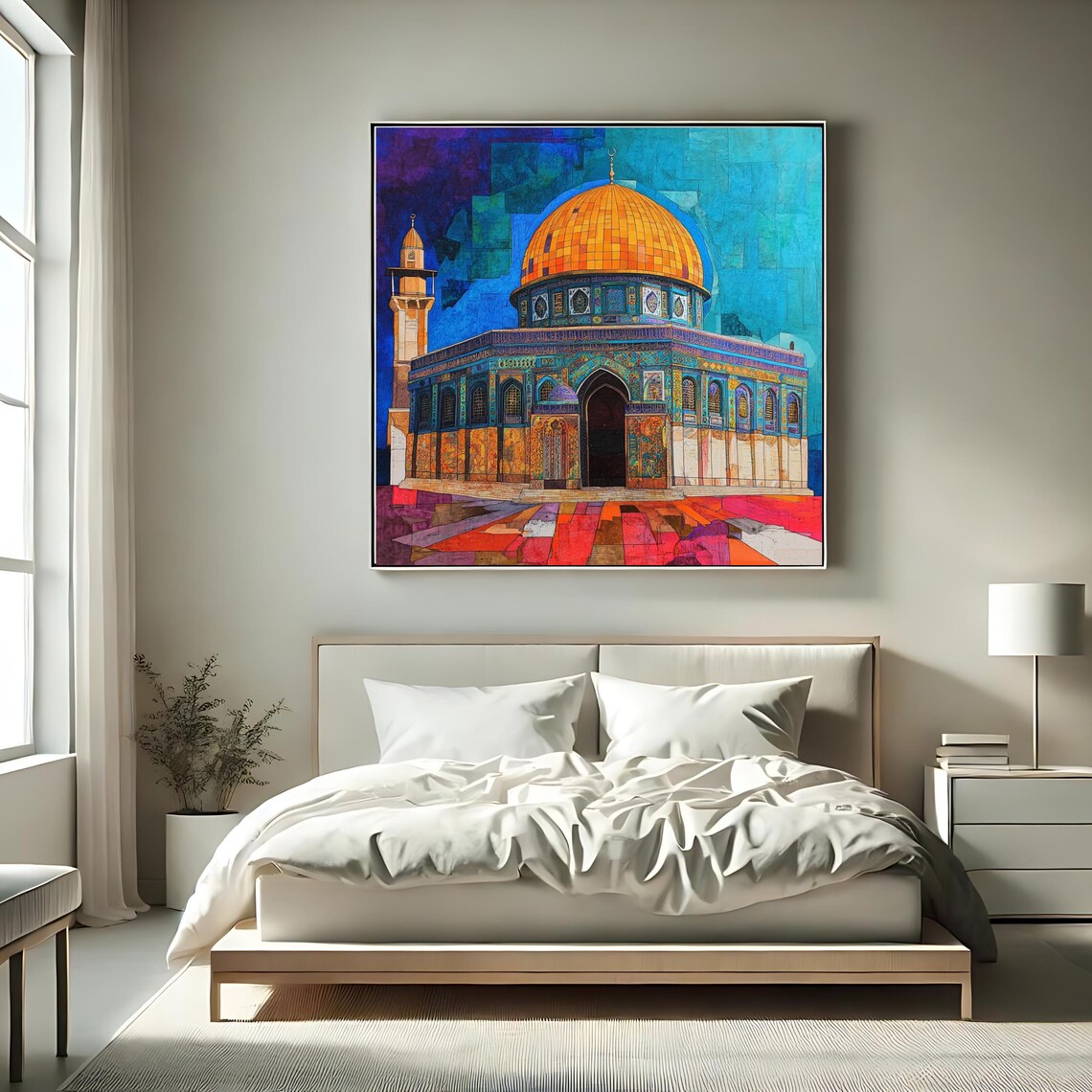 Masjid Al Aqsa Islamic Art Print, Palestine Decor - Image 2