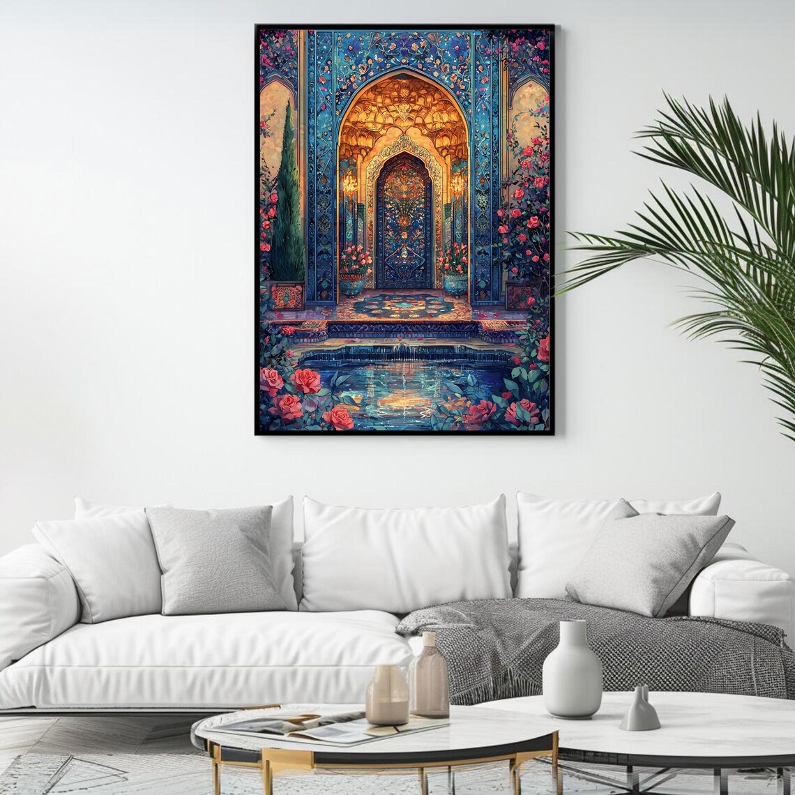 Moroccan Courtyard Islamic Architecture Art Print - Image 4