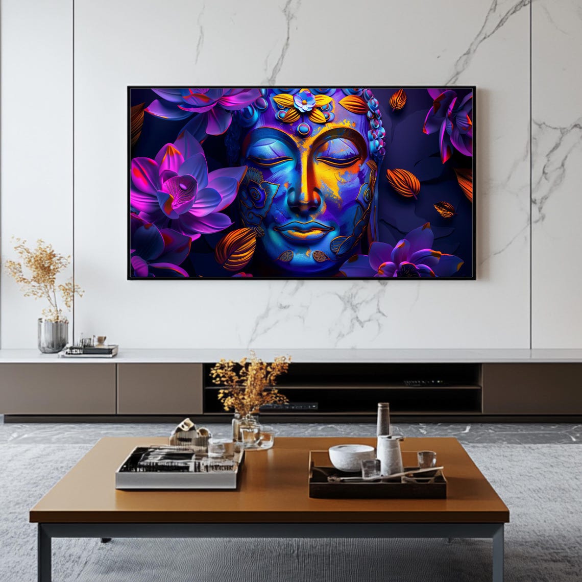 Frame Tv Art Buddha Spiritual Art For Frame Tv Religious Tv Art Art - Image 2