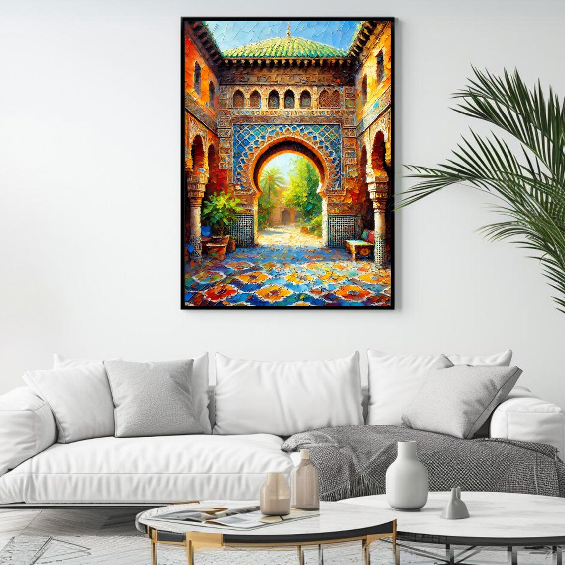Moroccan Arch Print Art Moorish Architecture Vibrant Wall Art Instant Exotic Home Decor - Image 4
