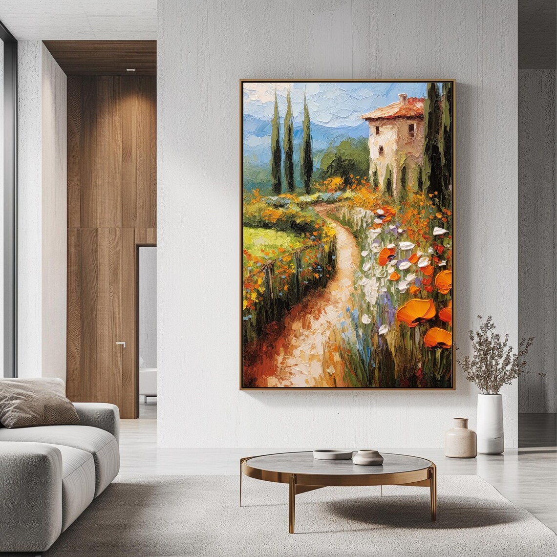 Tuscan Landscape Art Print, Rustic Italian Countryside - Image 3