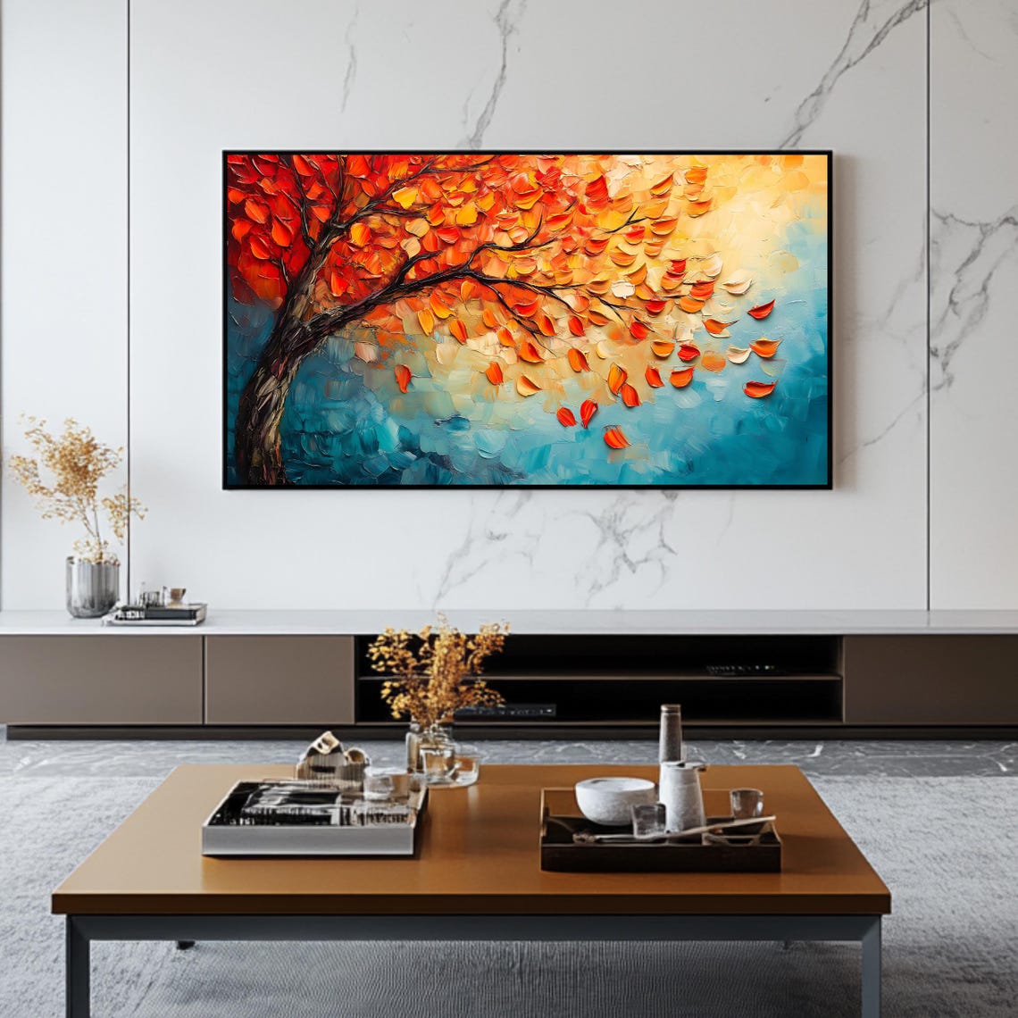 Abstract Autumn Tree Art Print - Image 2