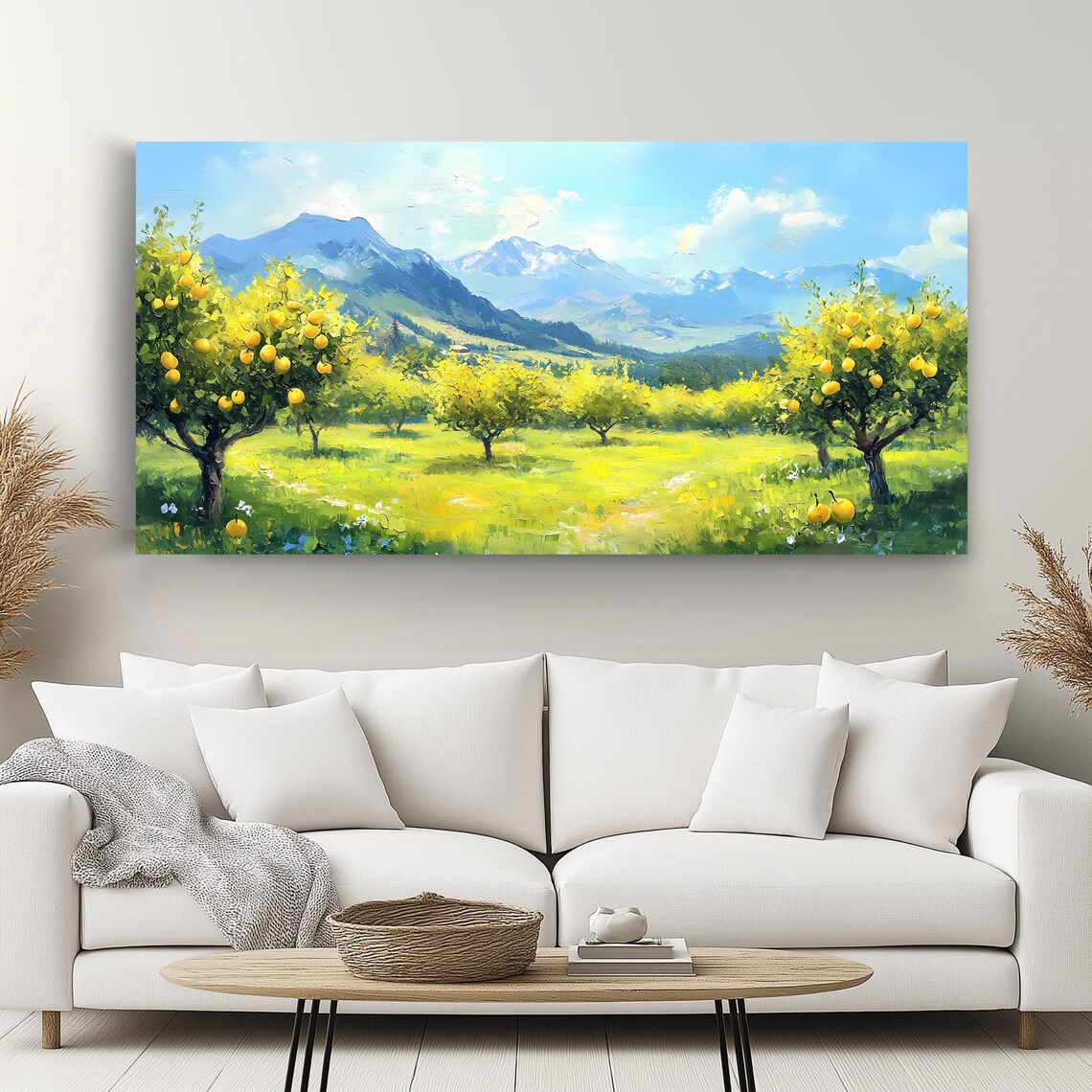 Lemon Orchard Art Print, Panoramic Landscape - Image 2