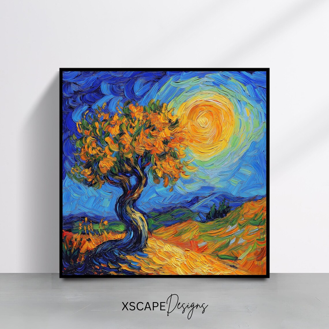 Colorful Tree Abstract Landscape Art Print
