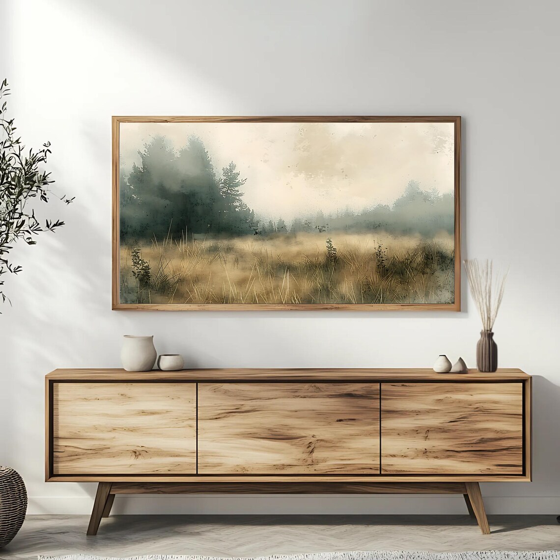 Misty Forest Meadow Frame Tv Art Vintage Nature Inspired Wall Art For Frame Tv - Image 3