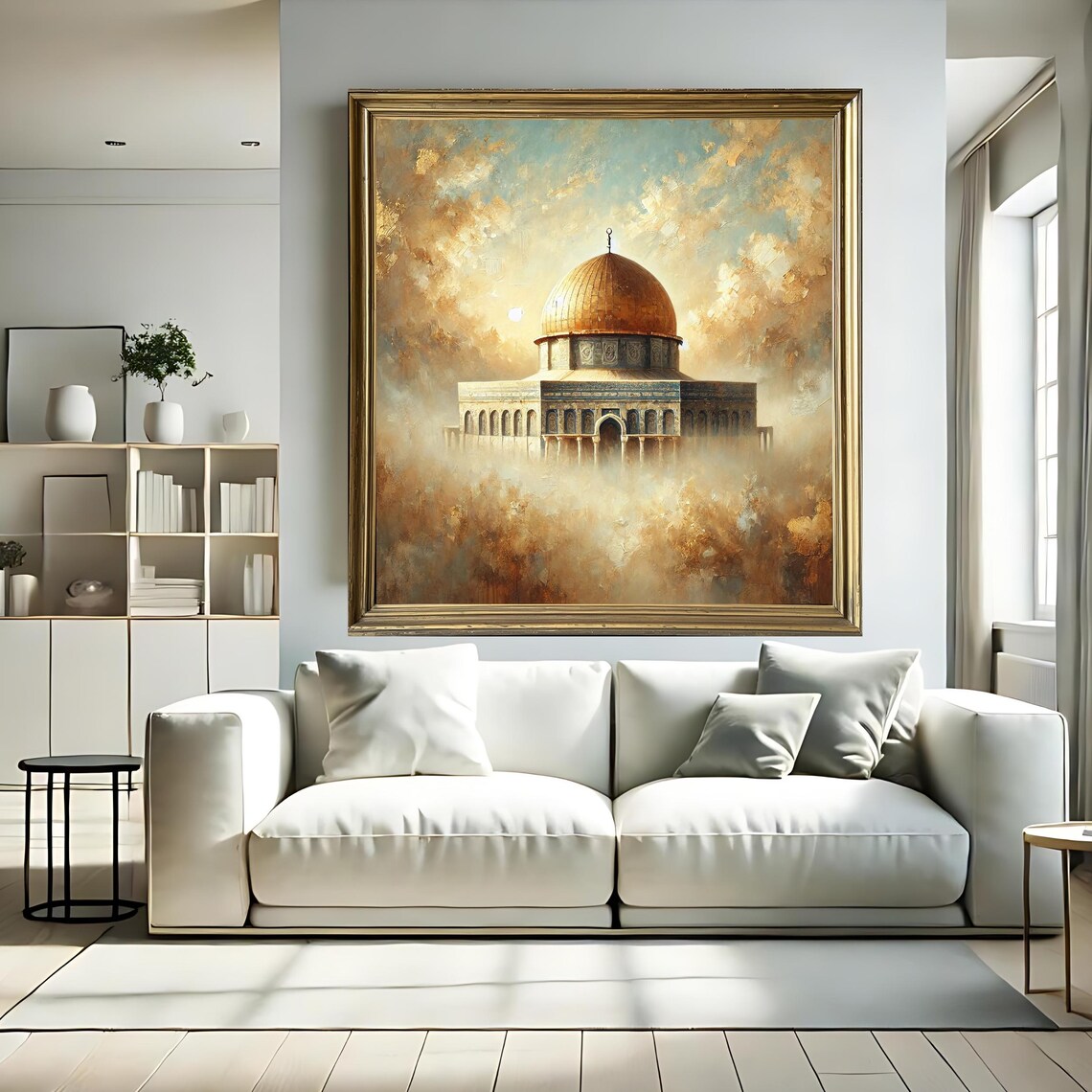 Dome of the Rock in Golden Clouds Dreamy Ethereal Jerusalem Art Poster - Image 3