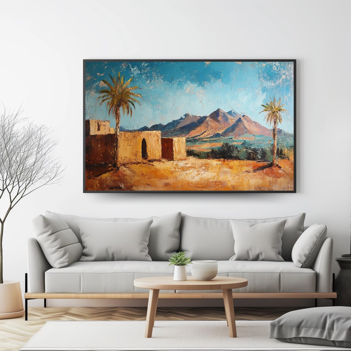 Desert Landscape, Palm Tree Mediterranean Decor - Image 4