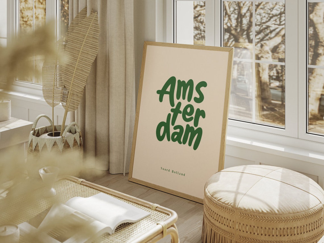 Arnhem Pink Script City Name Typography Gelderland Wall Poster - Image 3