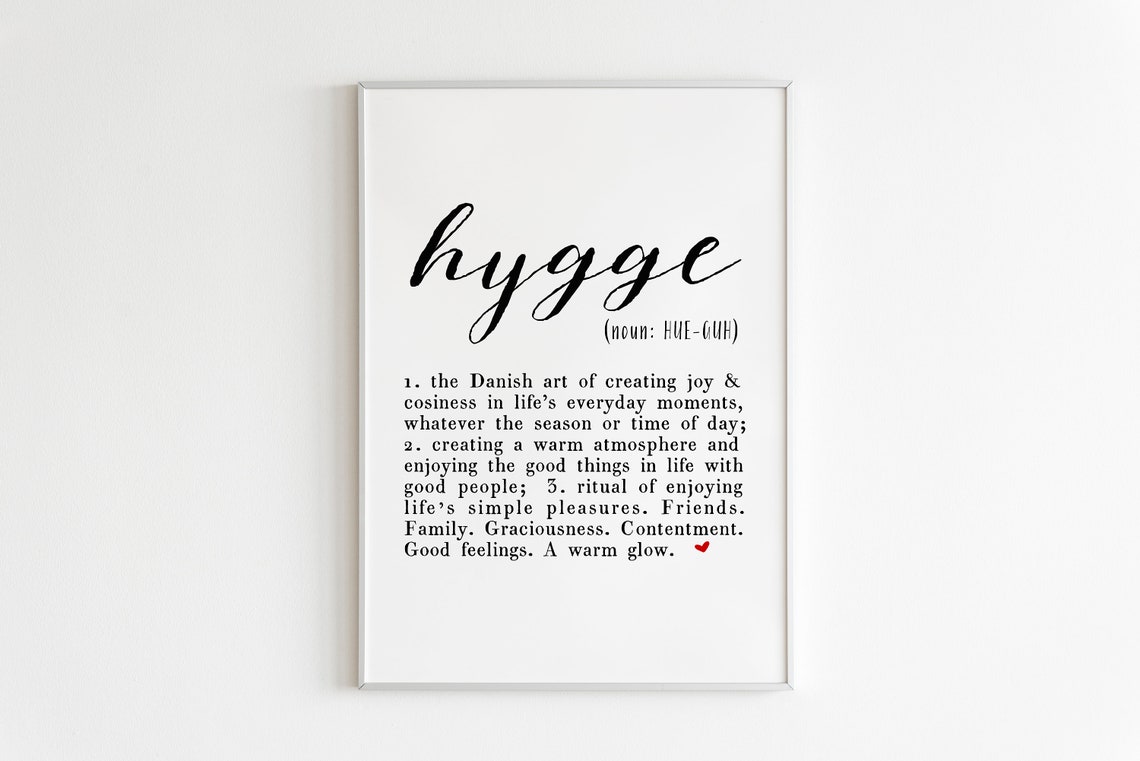 Hygge Definition Danish Cozy Dictionary Style Scandi Home Decor Poster - Image 2