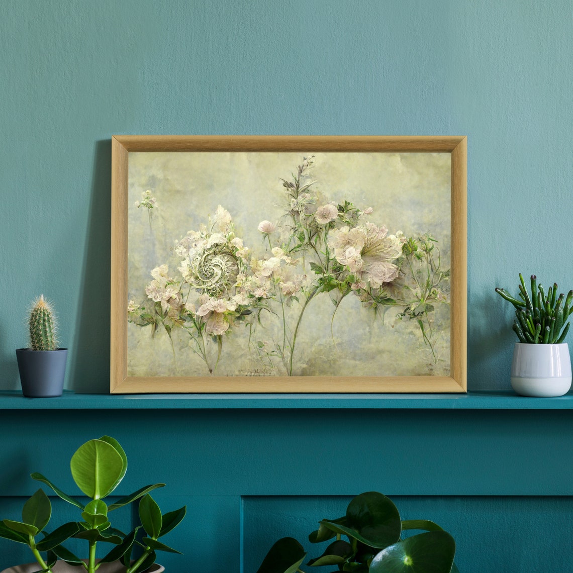 Flowers Oil Painting Flowers Still Life Poster Prints Flower Painting Prints Floral Texture Oil Painting Home Office Wall Art Decoration - Image 3