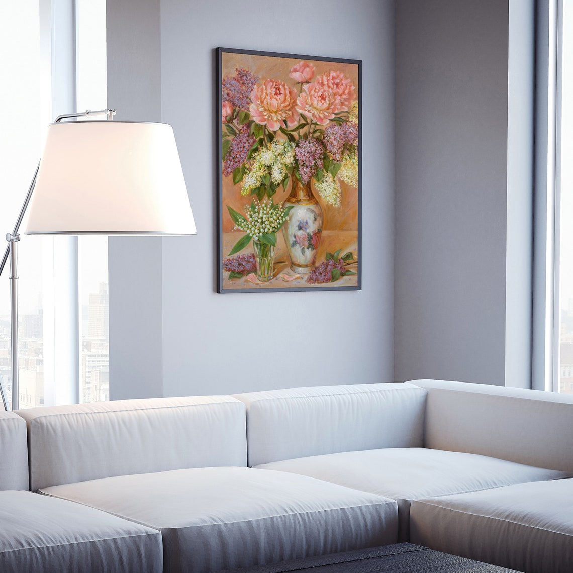 Flowers Oil Painting Flowers Still Life Poster Prints Flower Painting Prints Floral Texture Oil Painting Home Office Wall Art Decoration - Image 4