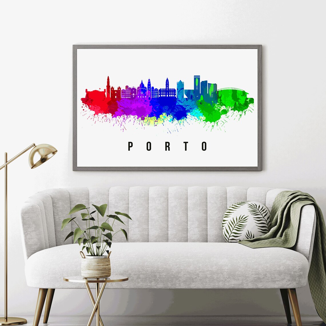 Porto Portugal Poster Skyline Poster Cityscape And Landmark Porto City Illustration Home Wall Art Office Decor - Image 4