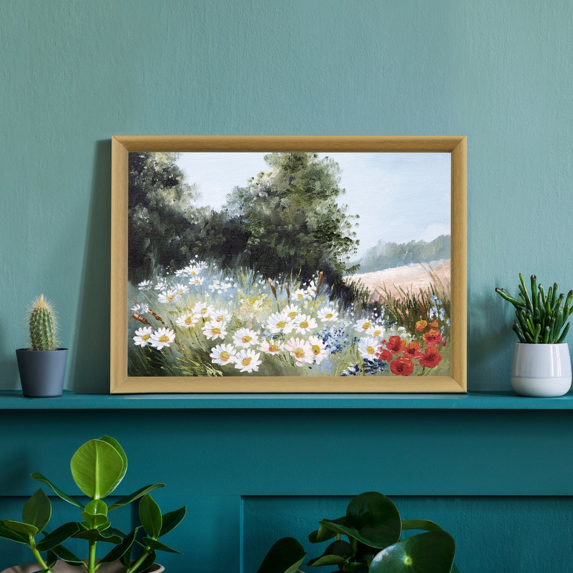 Flowers Oil Painting Flowers Still Life Poster Prints Flower Painting Prints Floral Texture Oil Painting Home Office Wall Art Decoration - Image 3