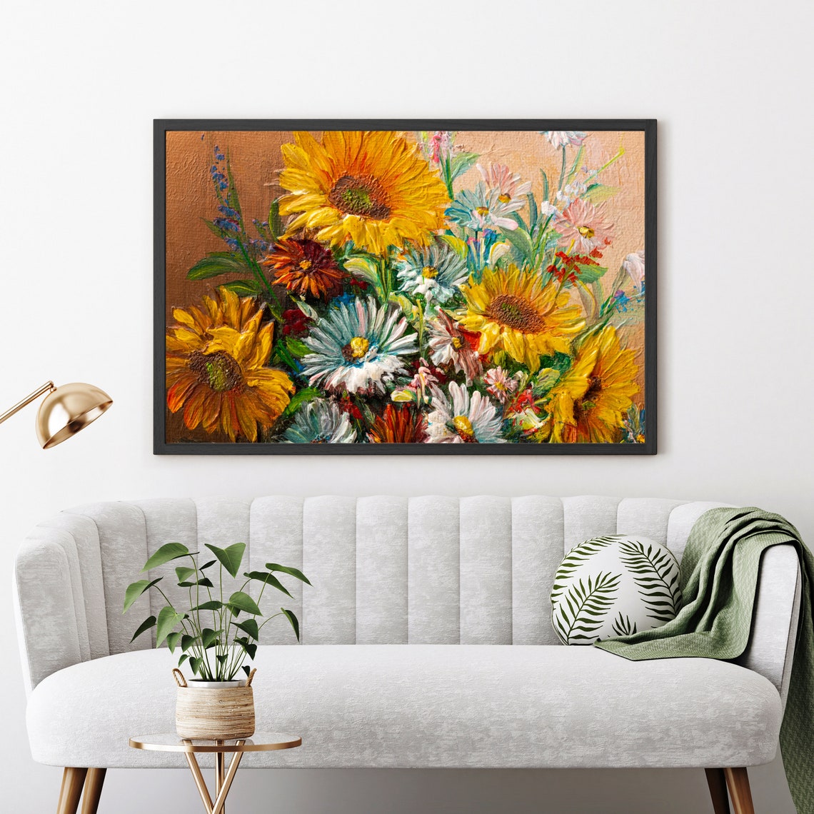 Flowers Oil Painting Flowers Still Life Poster Prints Flower Painting Prints Floral Texture Oil Painting Home Office Wall Art Decoration - Image 4