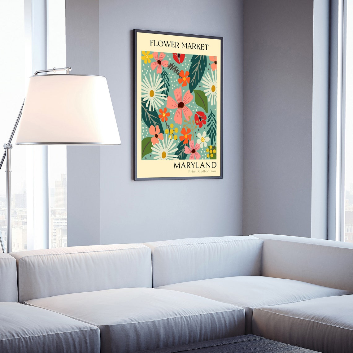 Maryland State Flower Print Usa States Poster Maryland Flower Market Poster Botanical Poster Nature Poster Artwork Boho Floral Wall Art - Image 3