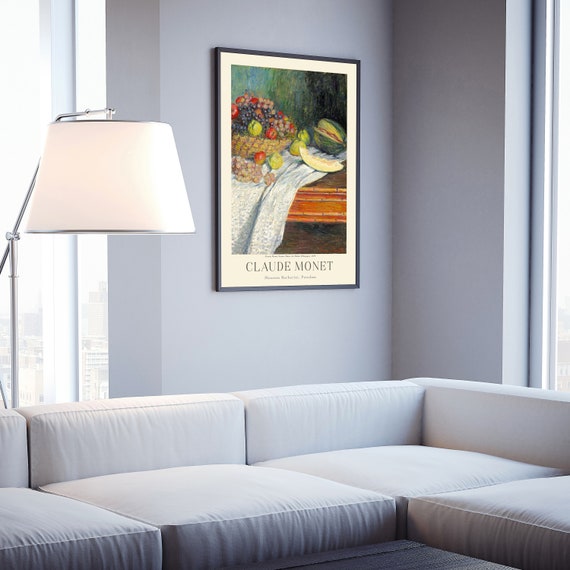 Claude Monet Painting Prints Museum Gallery Exhibition Poster Claude Monet Artworks Claude Monet Poster Prints Monet Vintage Print