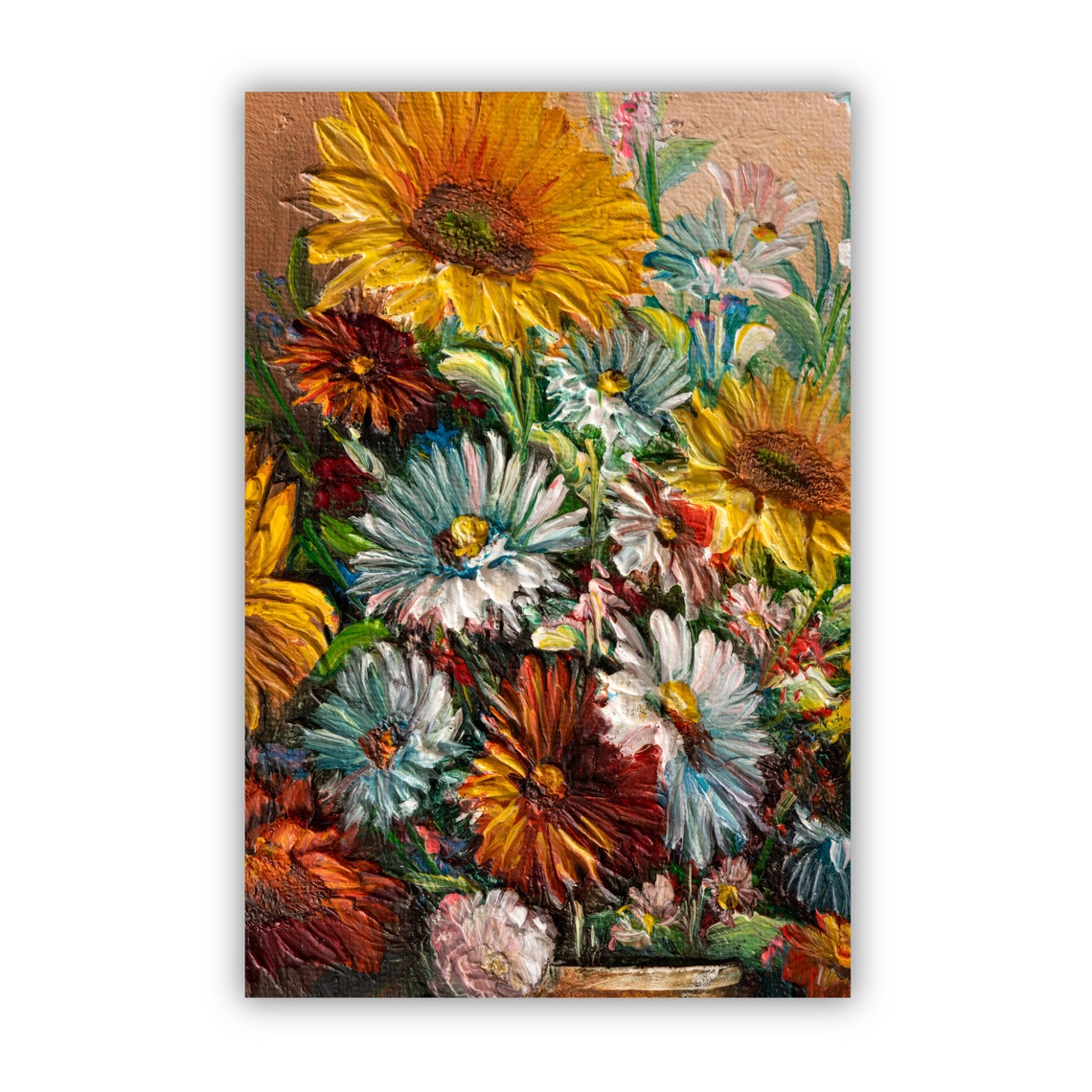 Iris Flower Garden Blue Petals Oil Painting Nature Art Poster Print - Image 3
